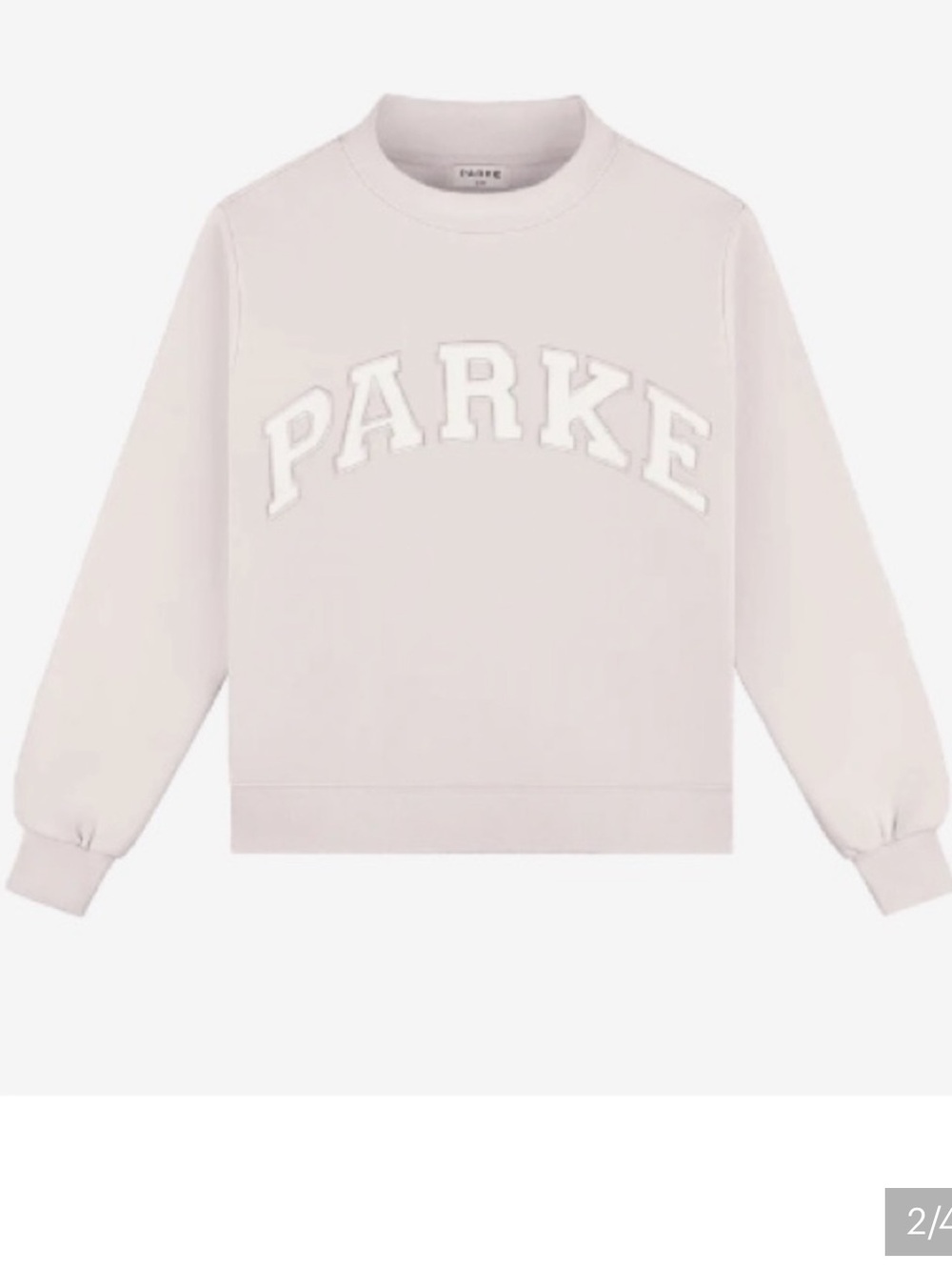 🎀PARKE SPORT LILAC🎀Varsity Mockneck Sweatshirt! Size L/XL! BNIB! - Picture 2 of 6
